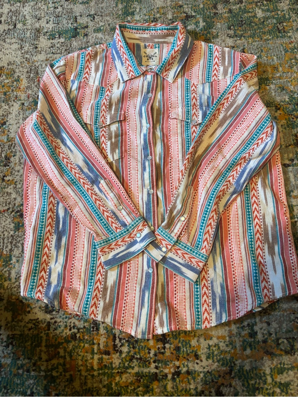 Casual Striped Long-Sleeve women’s Shirt - Multi-Color - Picture 2 of 12